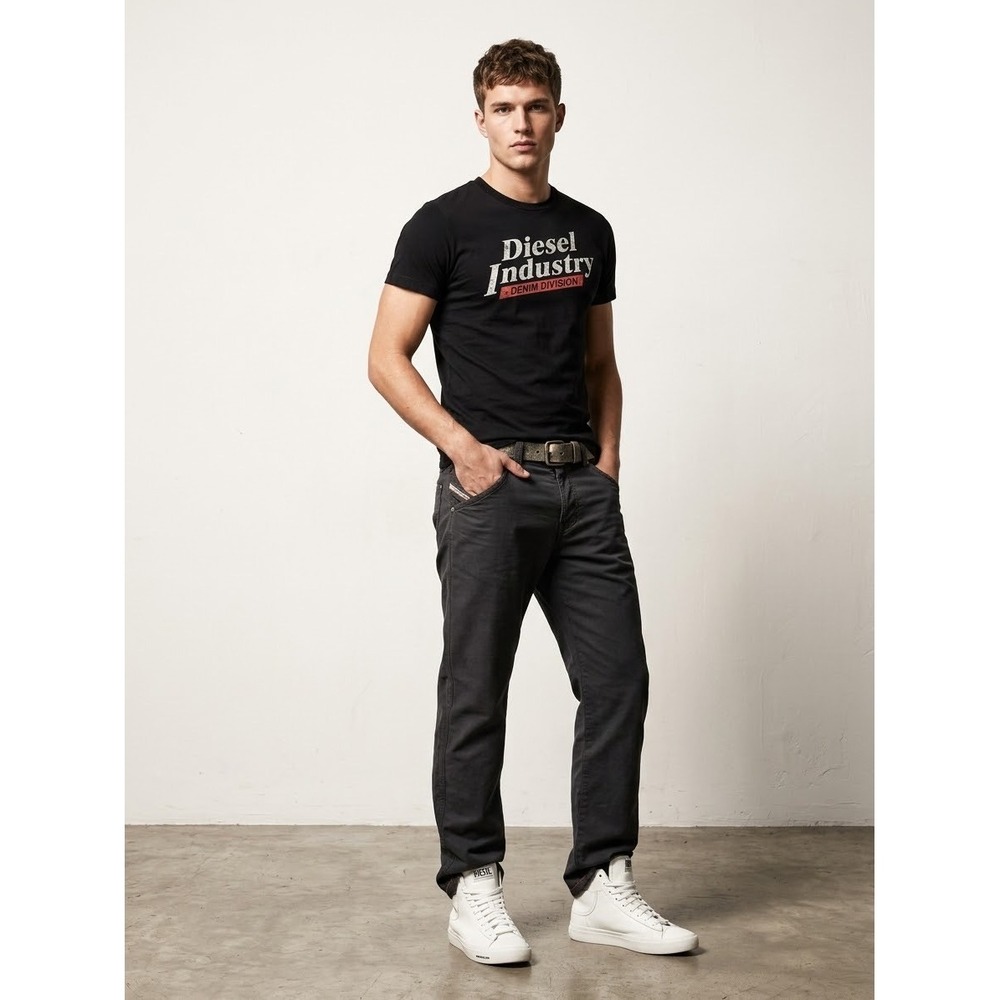 Diesel Industry Denim Division Mens Black Cotton Linen Utility Pants Size 36
